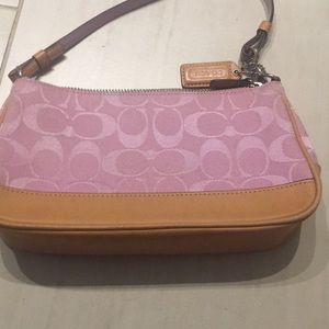 Pink coach hand bag